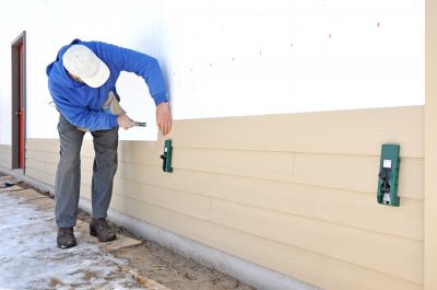 Faux Wood Siding Installation